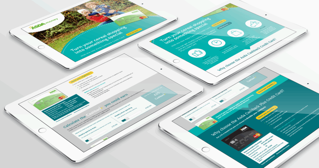 Asda site mockups