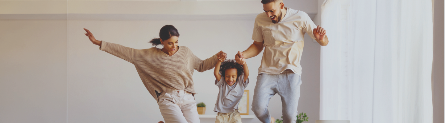 family playing together
