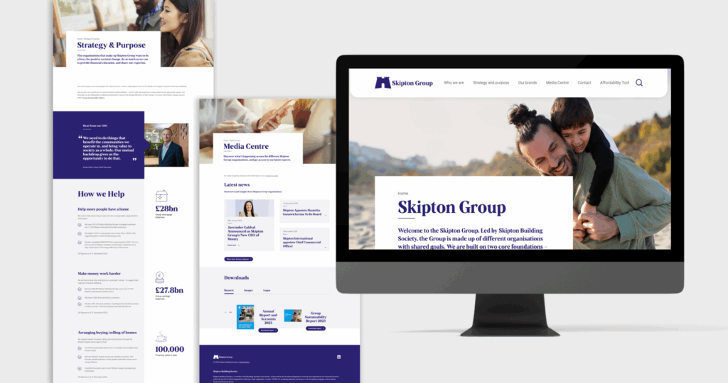 Skipton group website across devices