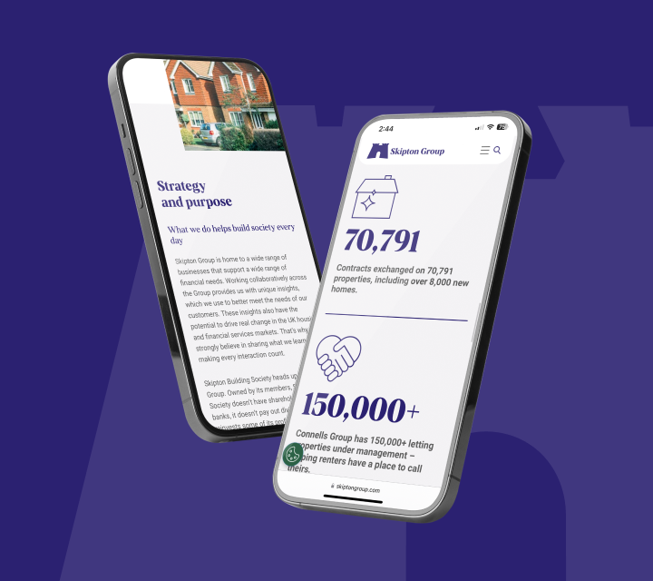 Skipton group site on mobile