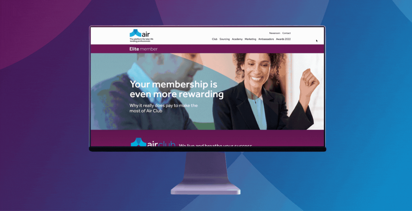 scroll through air site