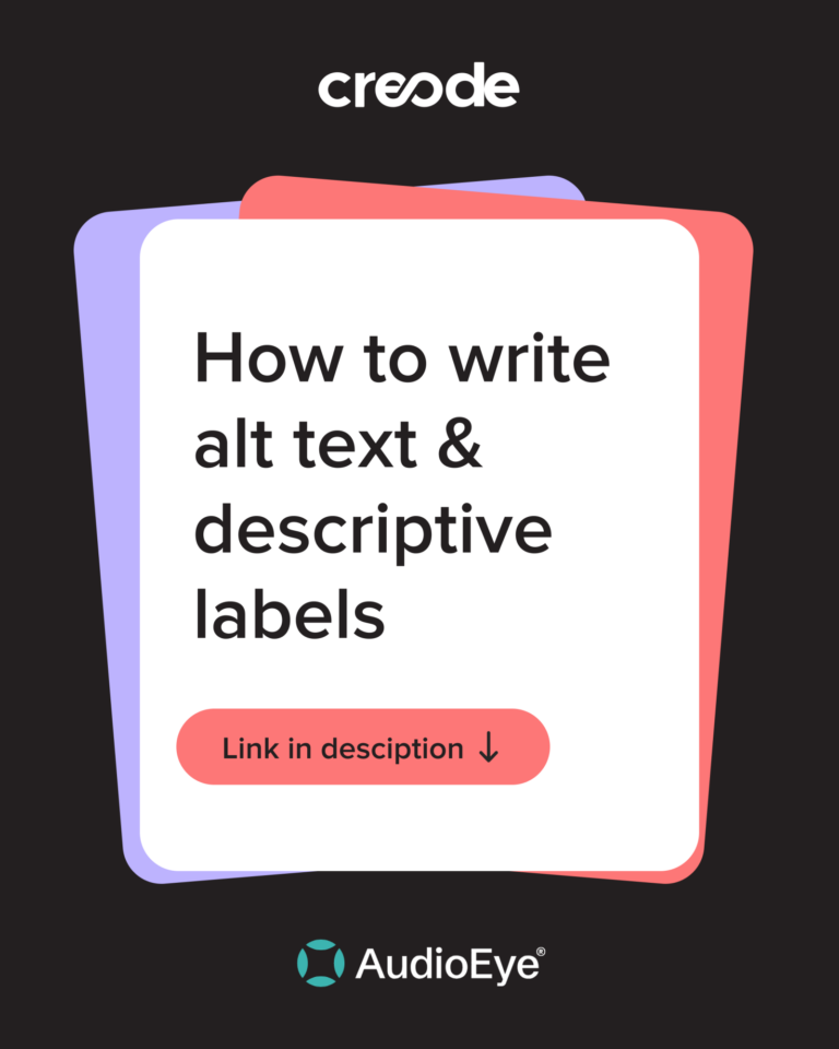 How to write alt text & descriptive labels