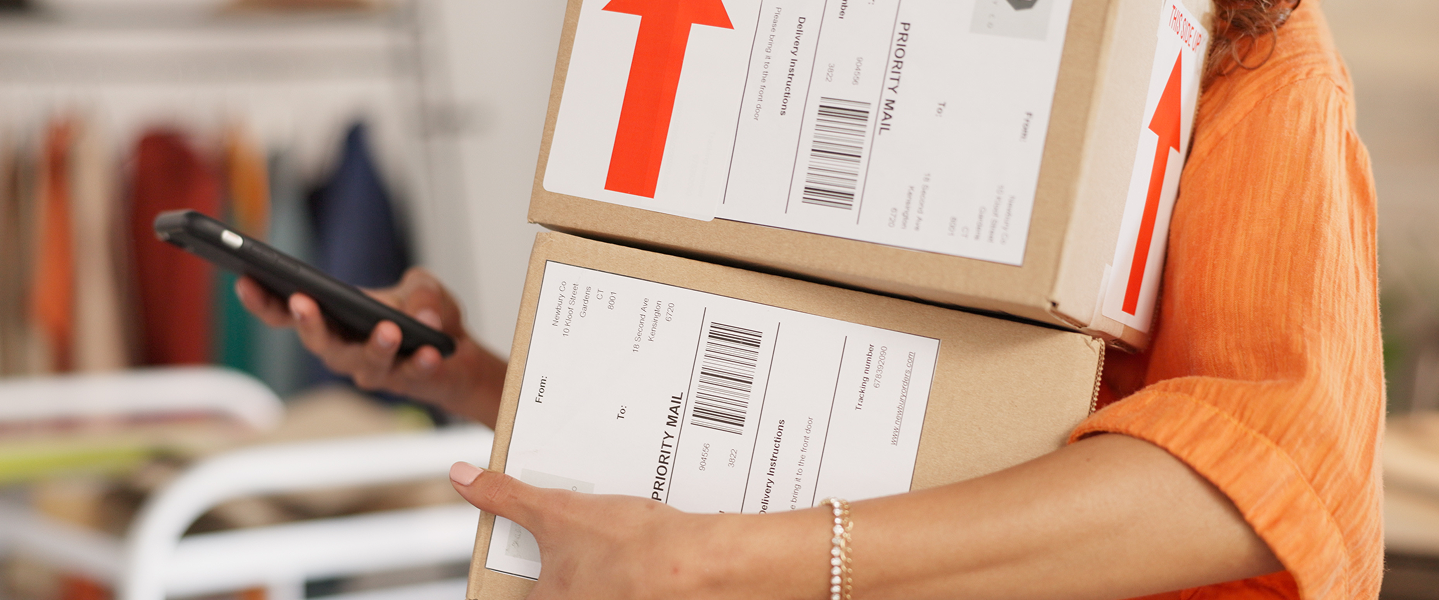 woman holding parcels